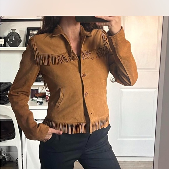 Lucky brand suede fringe jacket xs - Picture 3 of 6
